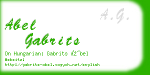 abel gabrits business card